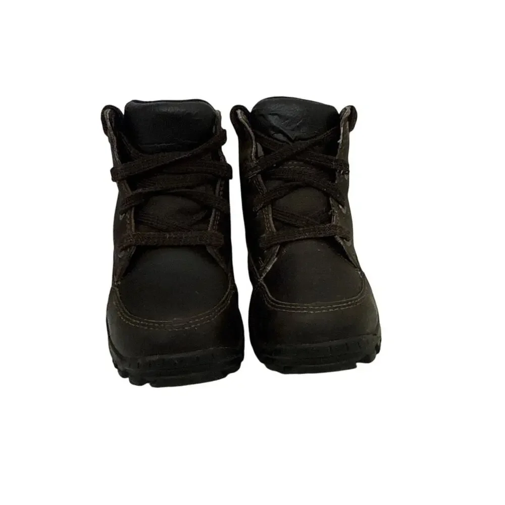Timberland Shoes Brown Leather Side Zip Classic Work Boots Toddler Size 6
